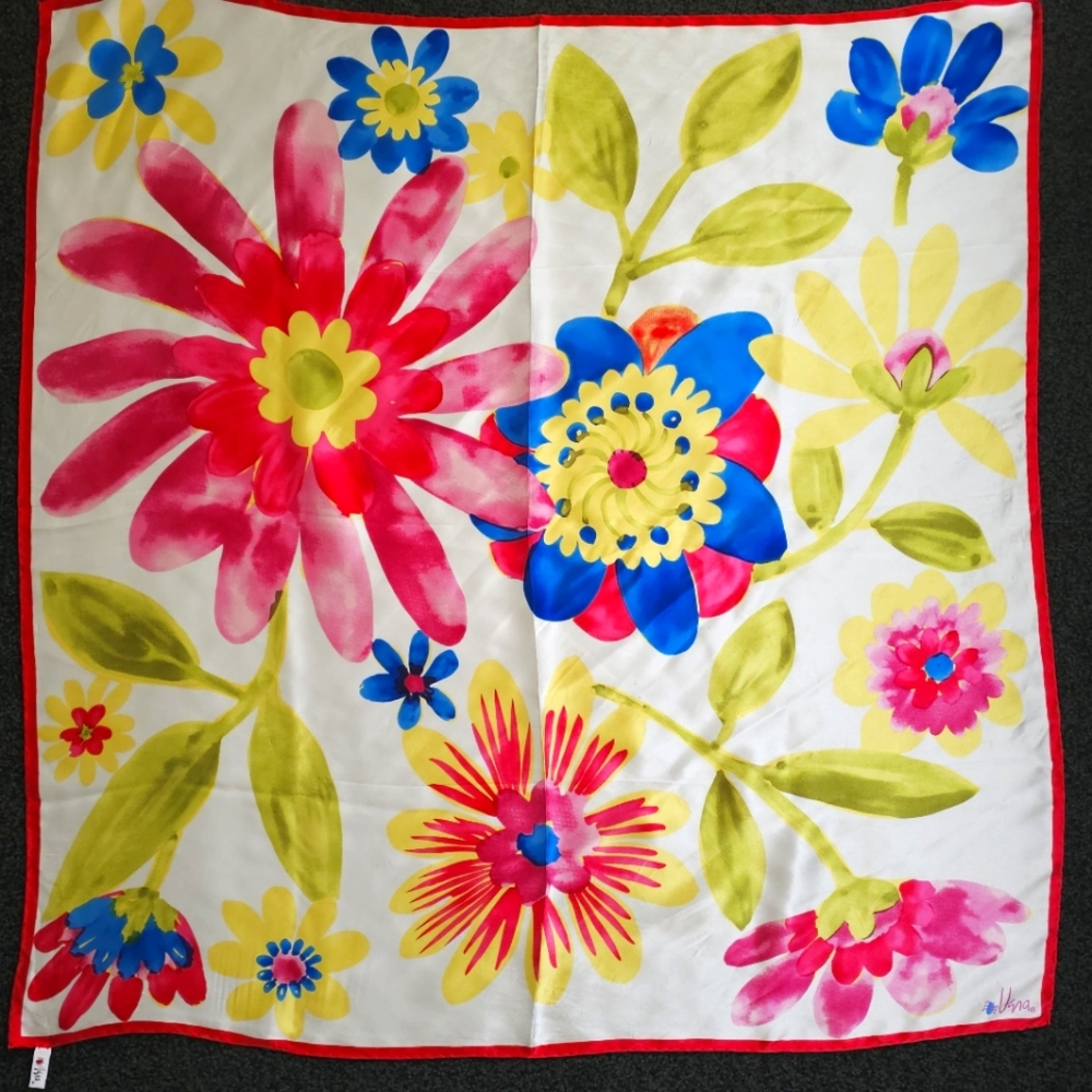 Vera 34" Multicolor Silk Scarf